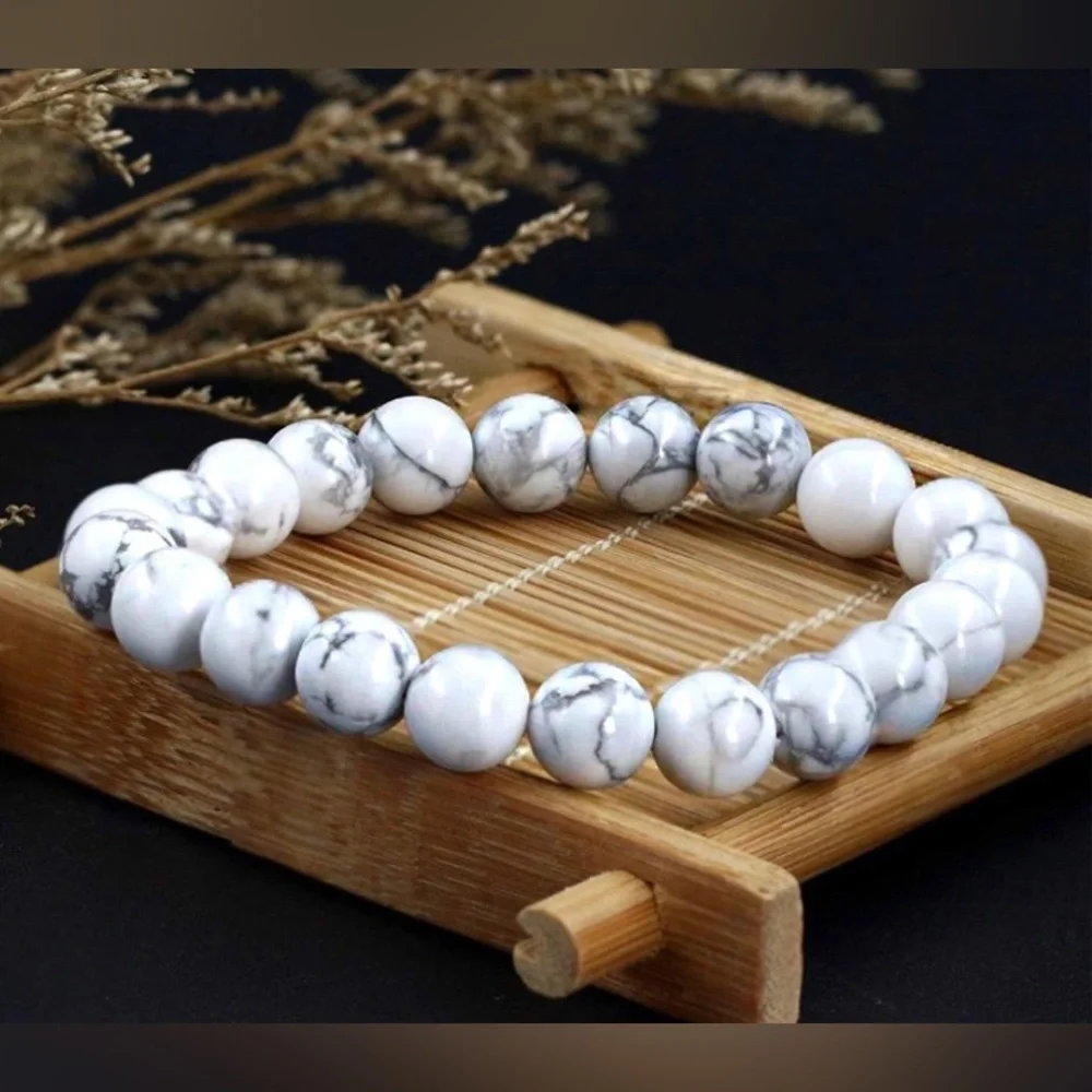 Howlite Chakra Stone Bracelet - Picture 2 of 5